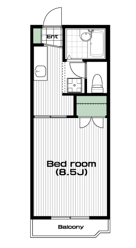 坂戸駅の賃貸 45,000円 間取り図