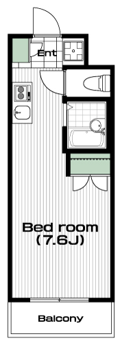 京王永山駅の賃貸 51,000円 間取り図
