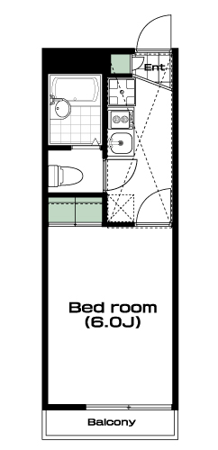 獨協大学前駅の賃貸 47,000円 間取り図