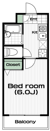 武蔵小杉駅の賃貸 62,000円 間取り図