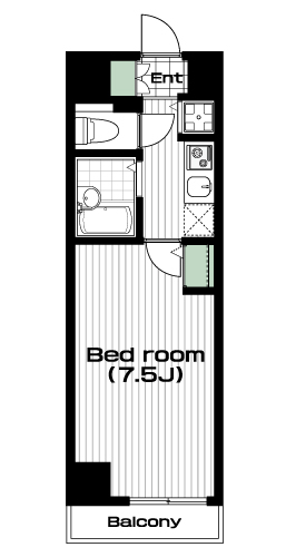 大山駅の賃貸 77,000円 間取り図