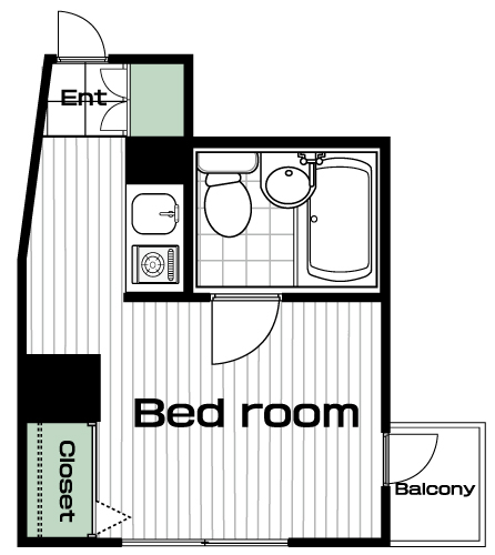 渋谷駅の賃貸 75,000円 間取り図