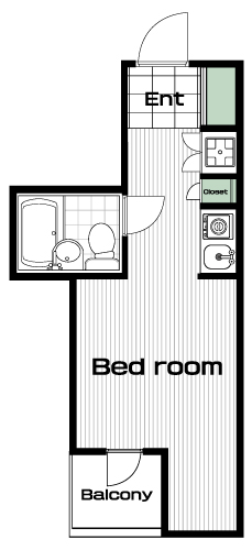 綱島駅の賃貸 44,000円 間取り図