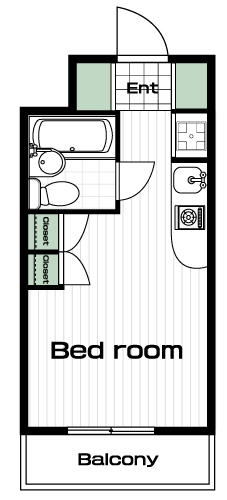 日吉駅の賃貸 48,000円 間取り図