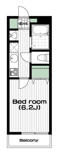 十条駅の賃貸 70,000円 間取り図