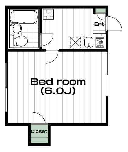溝の口駅の賃貸 55,000円 間取り図