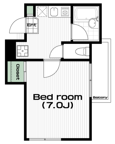 中野駅の賃貸 77,000円 間取り図