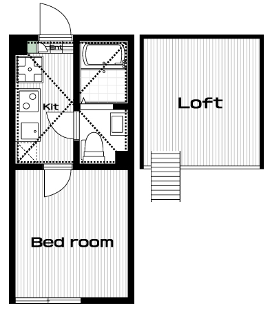生田駅の賃貸 62,000円 間取り図