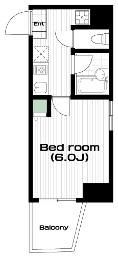 高田馬場駅の賃貸 78,400円 間取り図