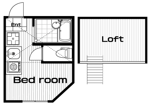 白楽駅の賃貸 59,000円 間取り図