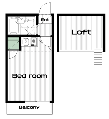成城学園前駅の賃貸 41,000円 間取り図