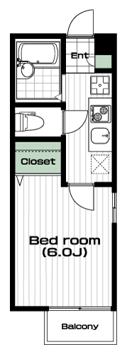 玉川学園前駅の賃貸 51,000円 間取り図
