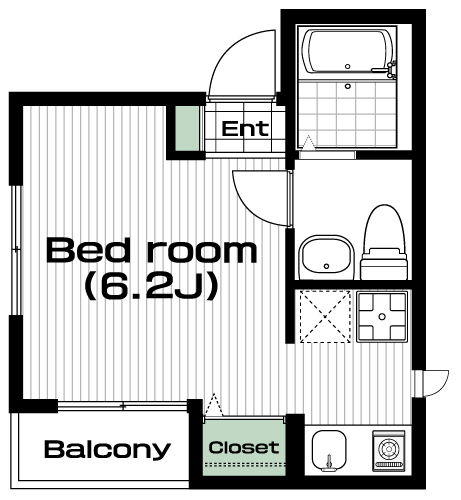 大崎駅の賃貸 82,000円 間取り図