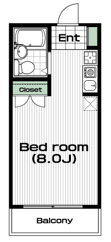 武蔵小金井駅の賃貸 60,000円 間取り図