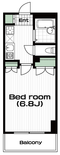 高田馬場駅の賃貸 83,000円 間取り図
