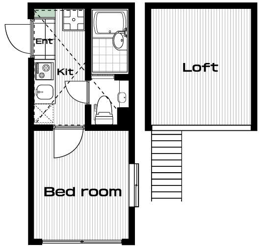 向ヶ丘遊園駅の賃貸 59,000円 間取り図