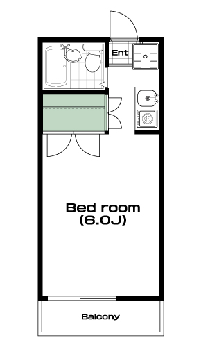 南与野駅の賃貸 35,000円 間取り図