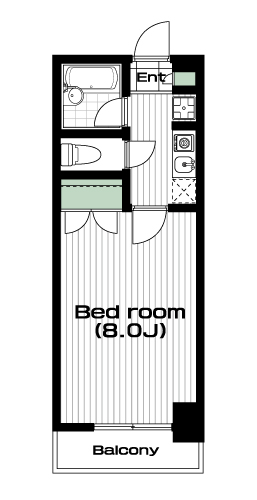 氷川台駅の賃貸 74,000円 間取り図