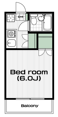 武蔵小金井駅の賃貸 52,000円 間取り図