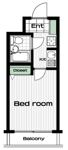 町田駅の賃貸 45,000円 間取り図