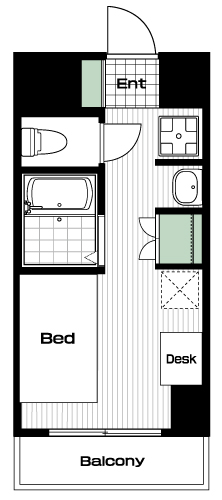 早稲田駅の賃貸 92,500円 間取り図