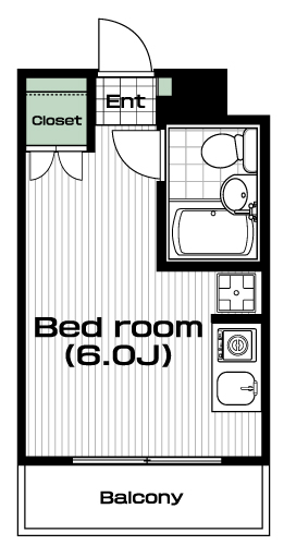 西八王子駅の賃貸 35,000円 間取り図