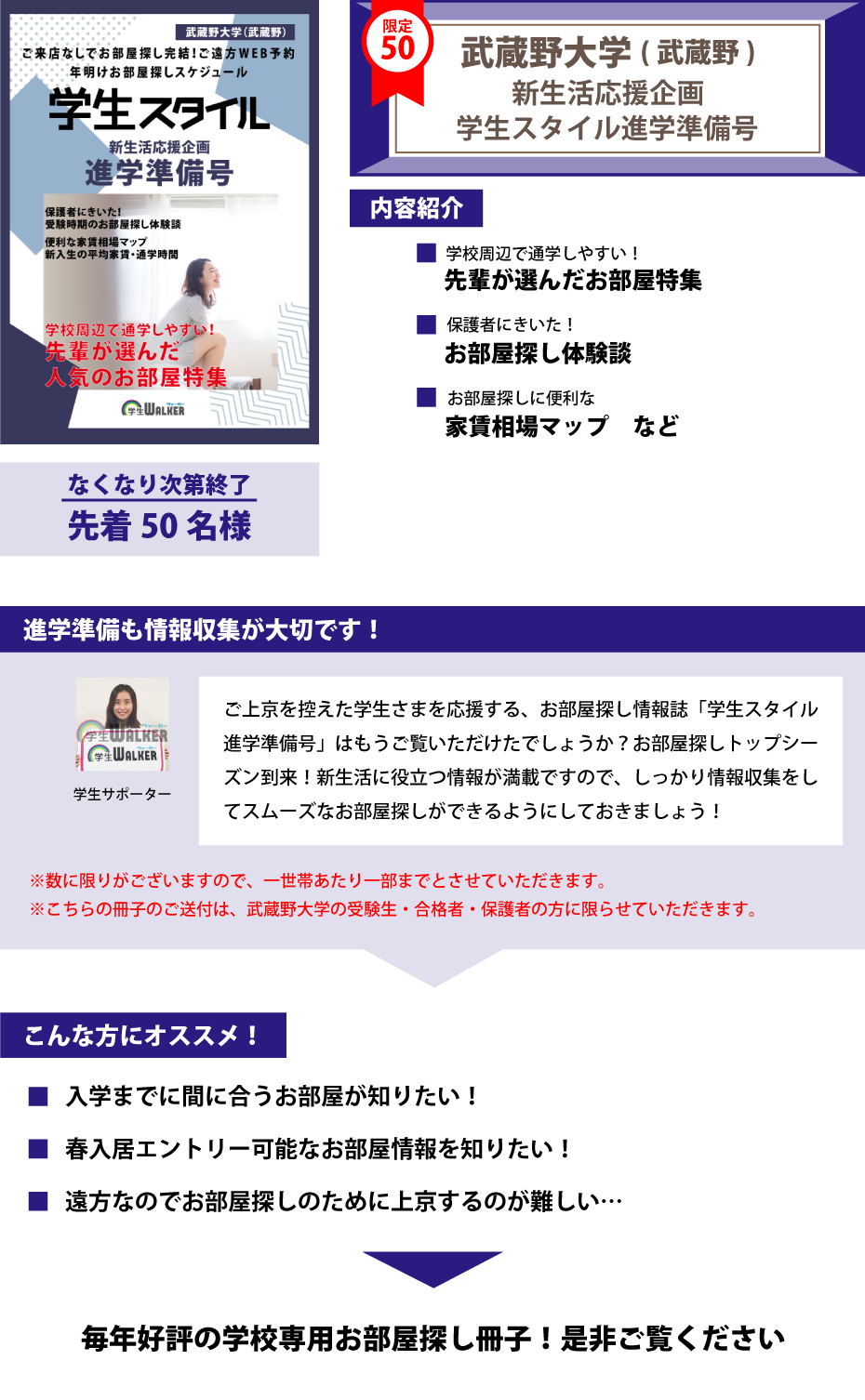 武蔵野大学（武蔵野）　学生スタイル進学準備号